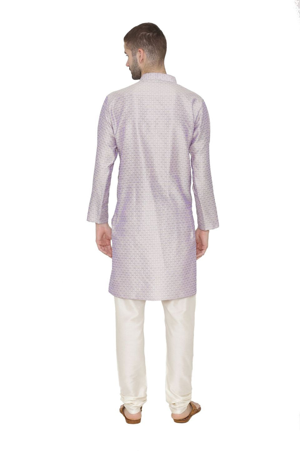 Banarasi Art Silk Purple Kurta Pajama