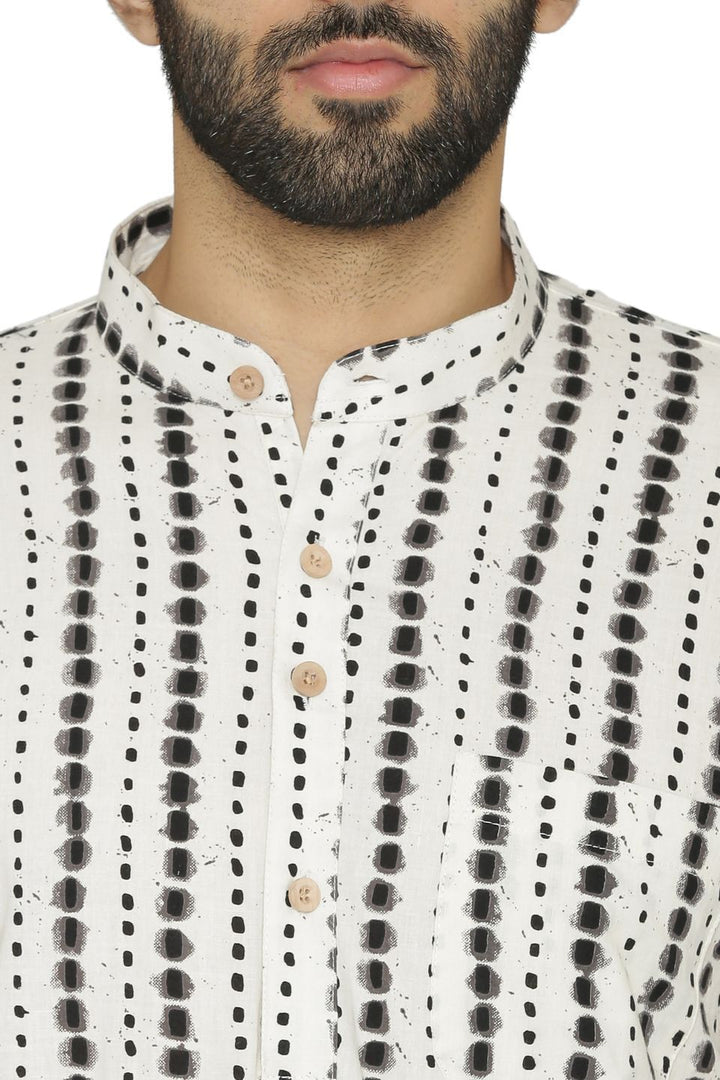100% Jaipur Cotton White Long Indian Kurta