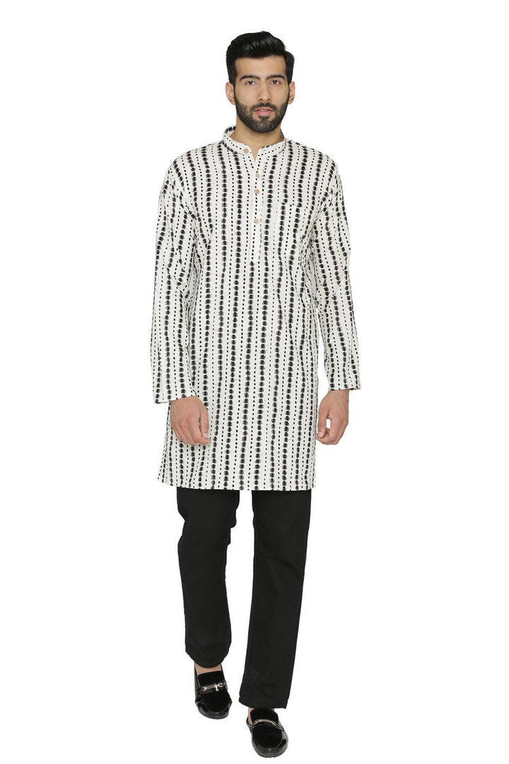 100% Jaipur Cotton White Long Indian Kurta