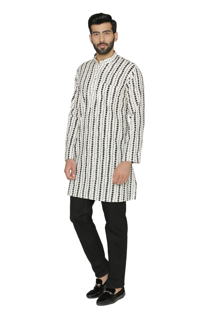 100% Jaipur Cotton White Long Indian Kurta