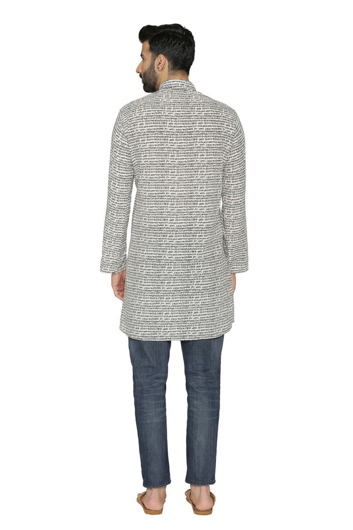 100% Jaipur Cotton White Long Indian Kurta
