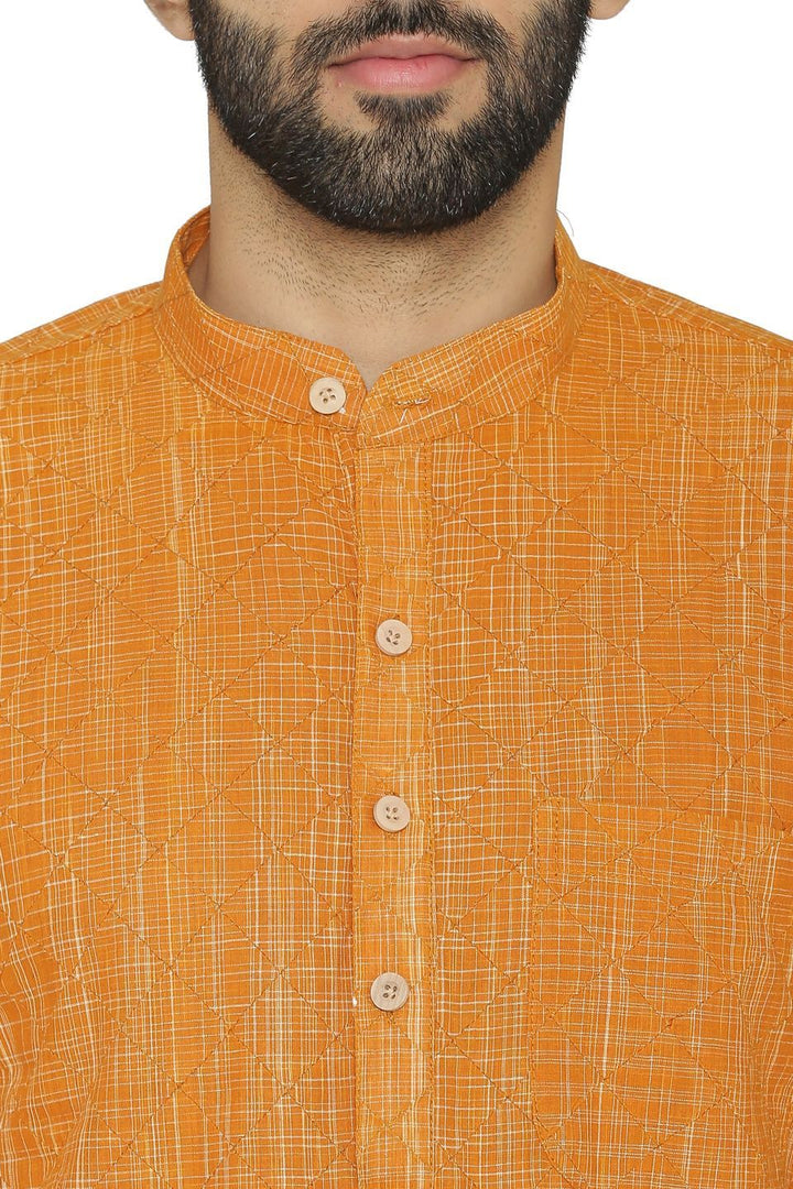 100% Jaipur Cotton Red Long Indian Kurta