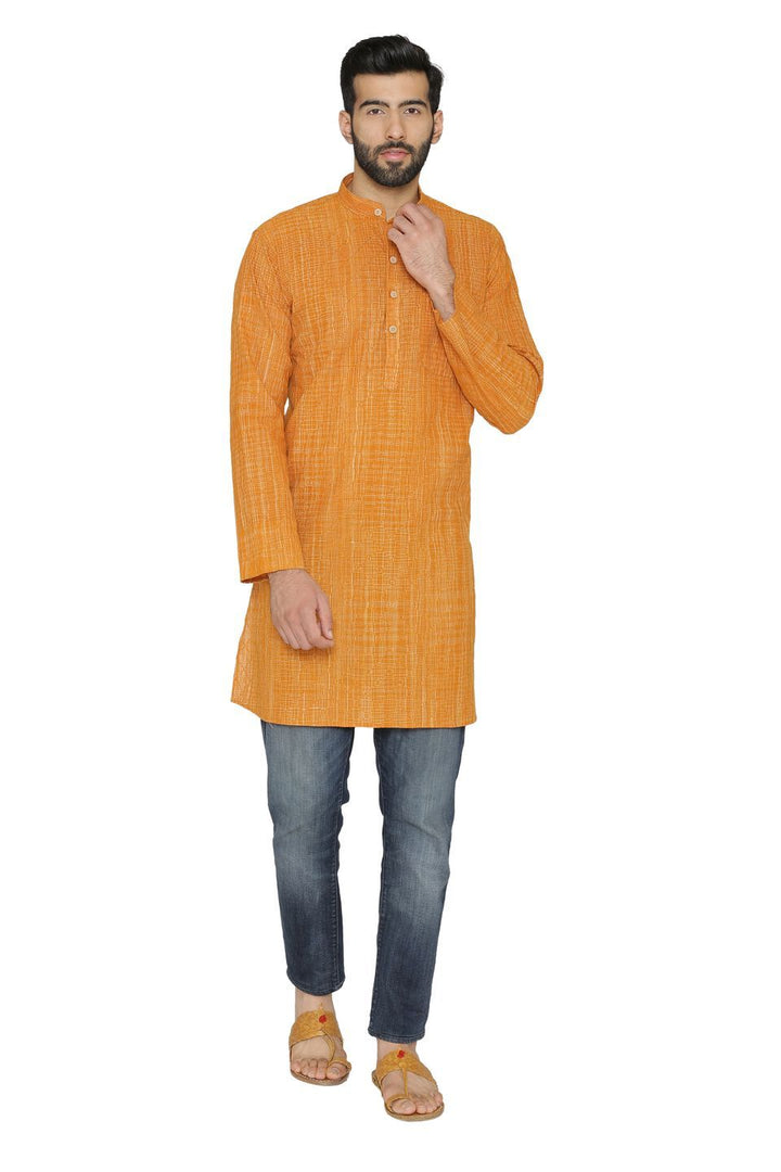 100% Jaipur Cotton Red Long Indian Kurta