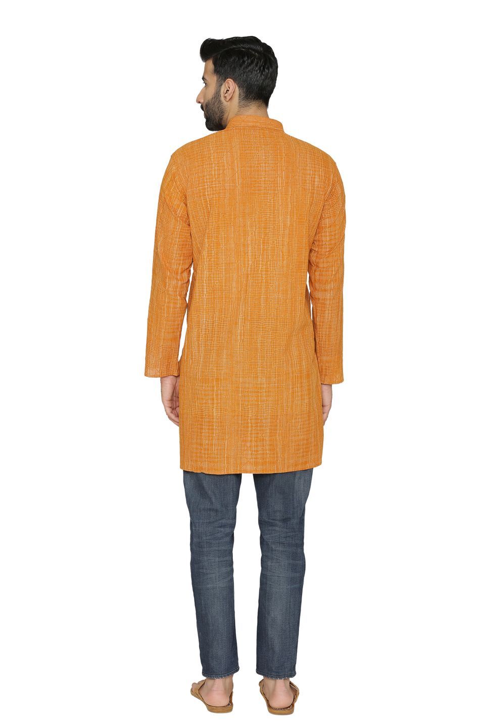 100% Jaipur Cotton Red Long Indian Kurta