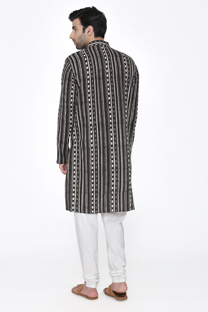 Jaipur 100%  Cotton Black Long Kurta