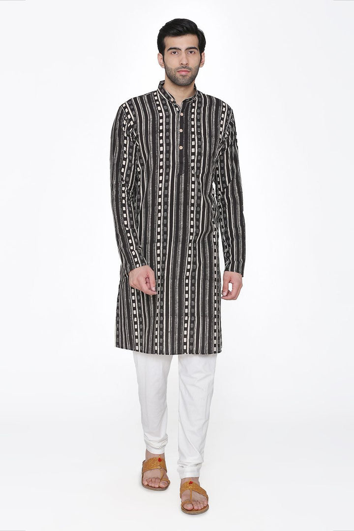 Jaipur 100%  Cotton Black Long Kurta