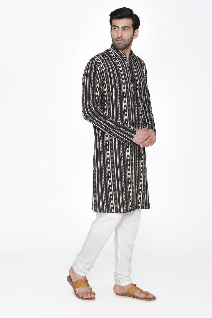 Jaipur 100%  Cotton Black Long Kurta