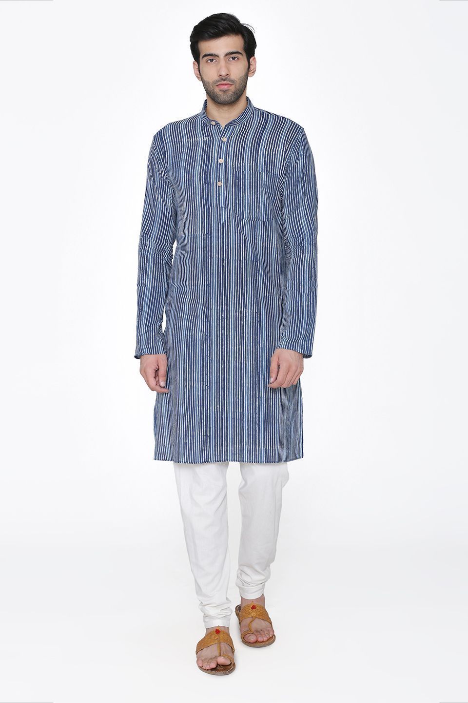 Jaipur 100%  Cotton Blue Long Kurta