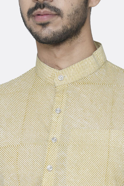 Jaipur 100% Cotton Beige Long Kurta Pajama