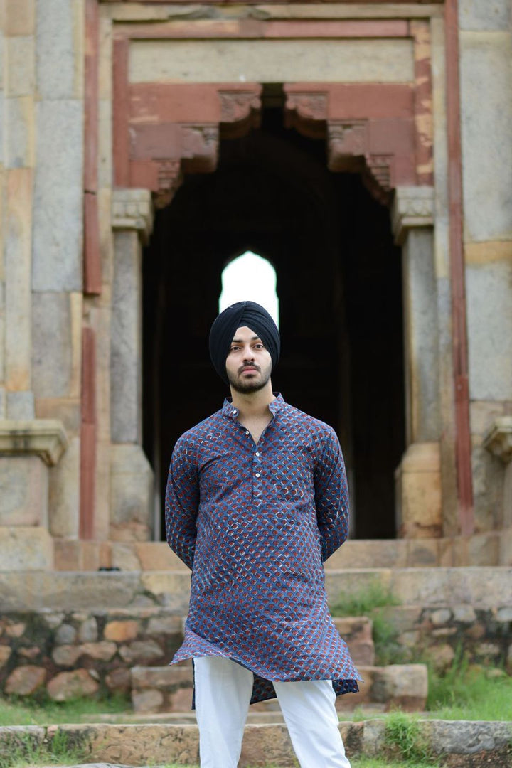 Jaipur 100% Cotton Purple Long Kurta Pajama