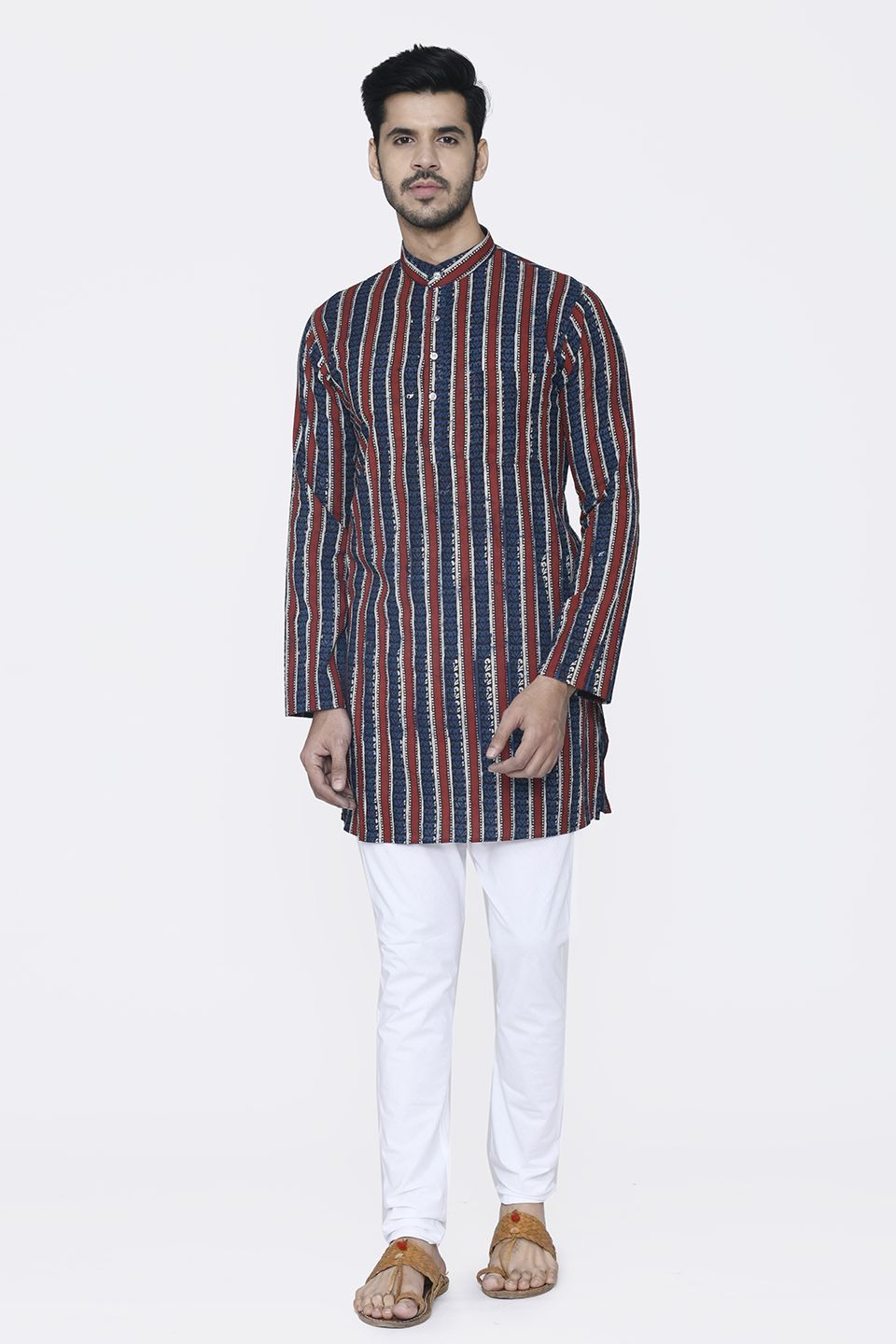 Jaipur 100% Cotton Multicolored Long Kurta Pajama