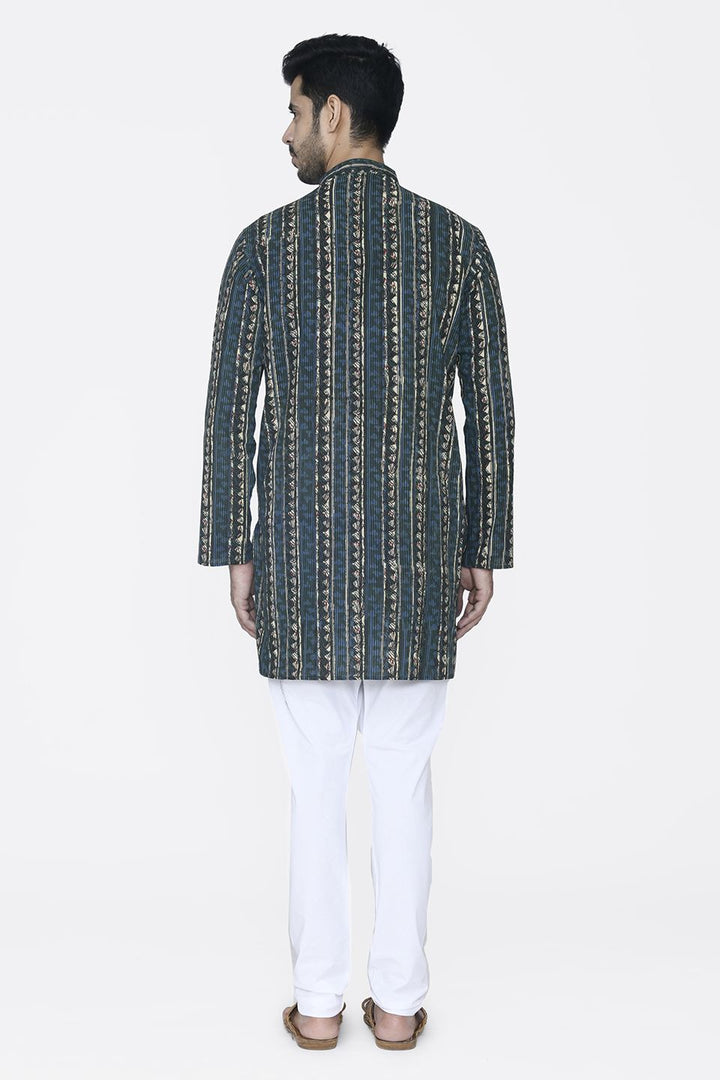 Jaipur 100% Cotton Multicolored Long Kurta Pajama