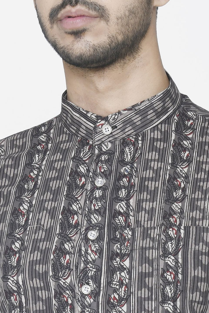 Jaipur 100% Cotton Black Long Kurta Pajama
