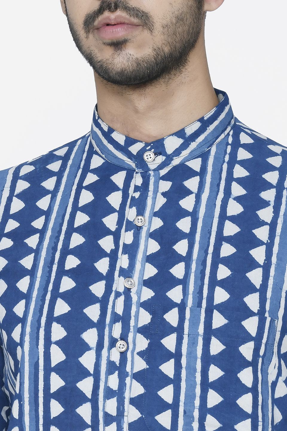 Jaipur 100% Cotton Blue Long Kurta Pajama