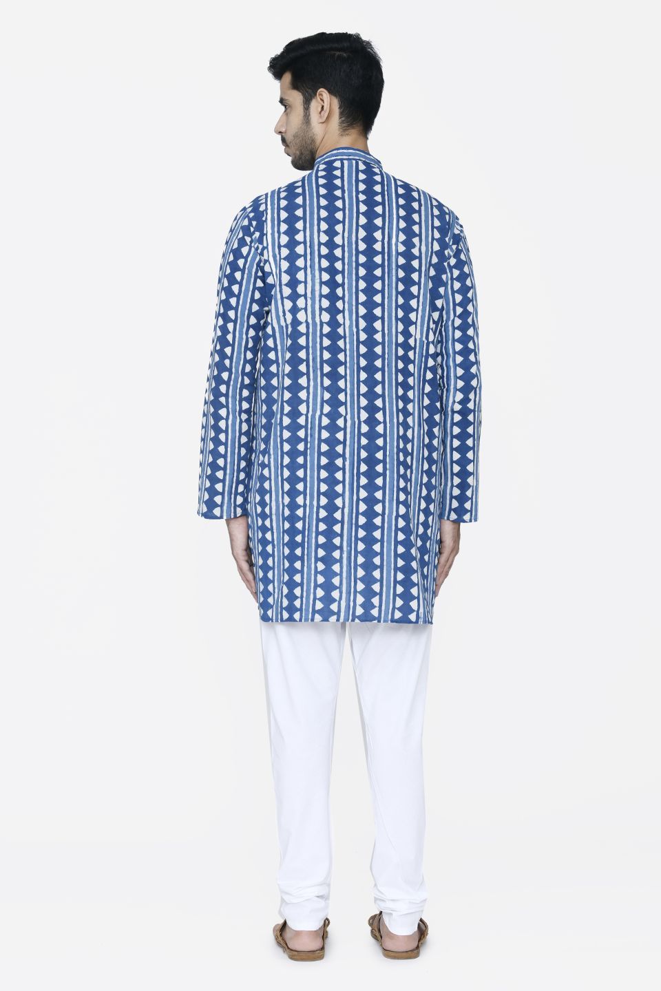 Jaipur 100% Cotton Blue Long Kurta Pajama