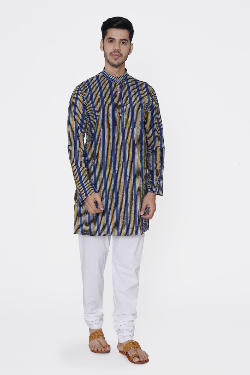Jaipur 100% Cotton Multicolor Long Kurta Pajama