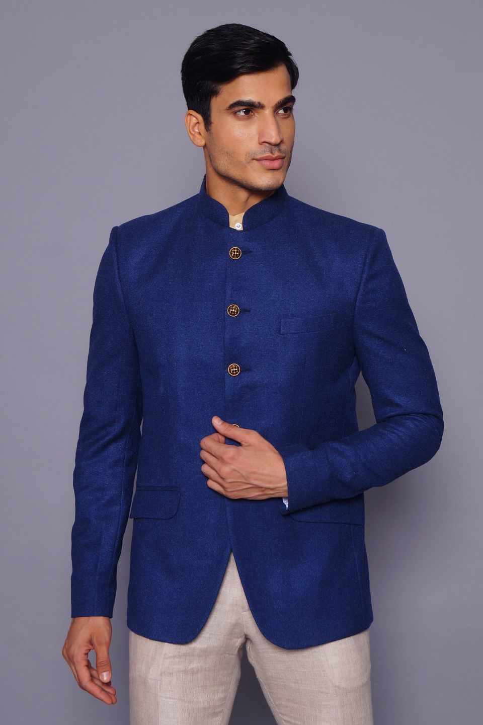 Black bandhgala blazer hotsell