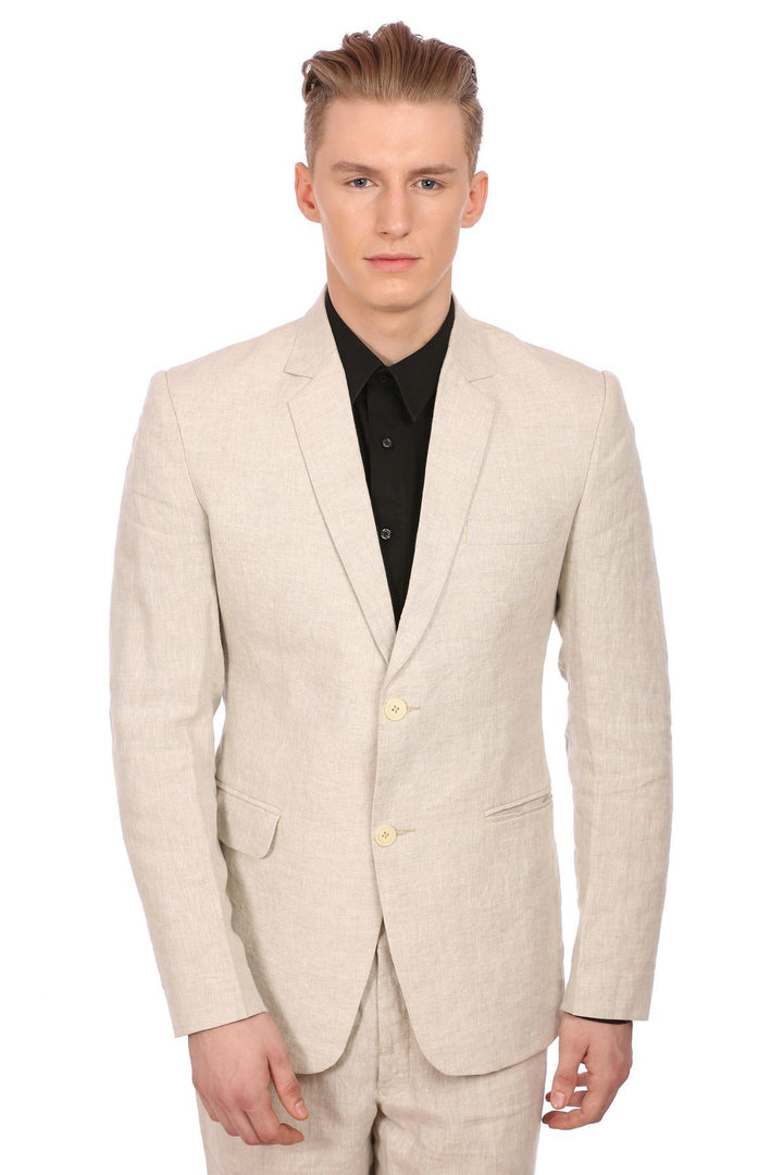 100% Pure Linen Beige Blazer