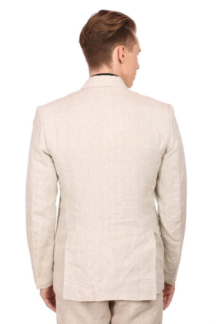 100% Pure Linen Beige Blazer