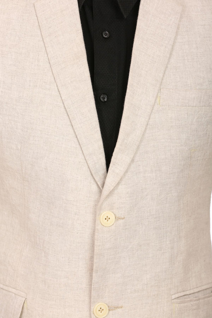 100% Pure Linen Beige Blazer