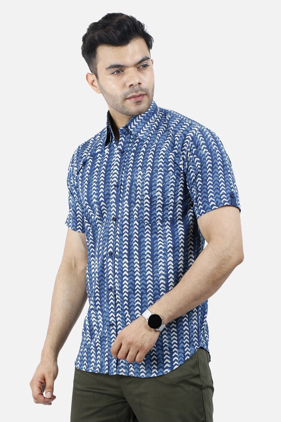 Jaipur 100% Cotton Blue Shirt