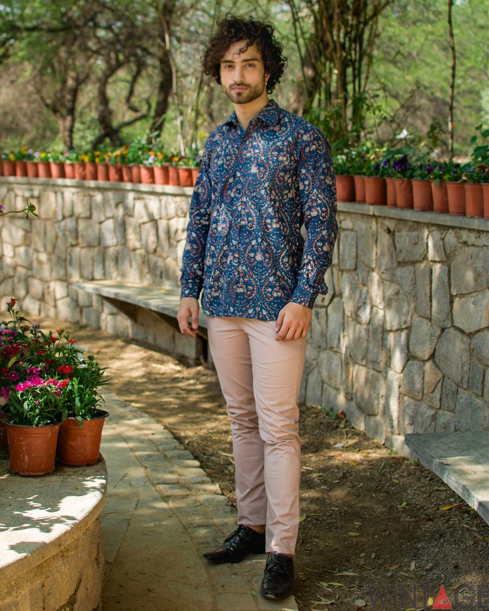 Jaipur 100% Cotton Multicolor Floral Full Shirt