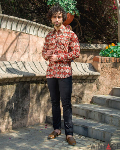 Jaipur 100% Cotton Red Floral Shirt