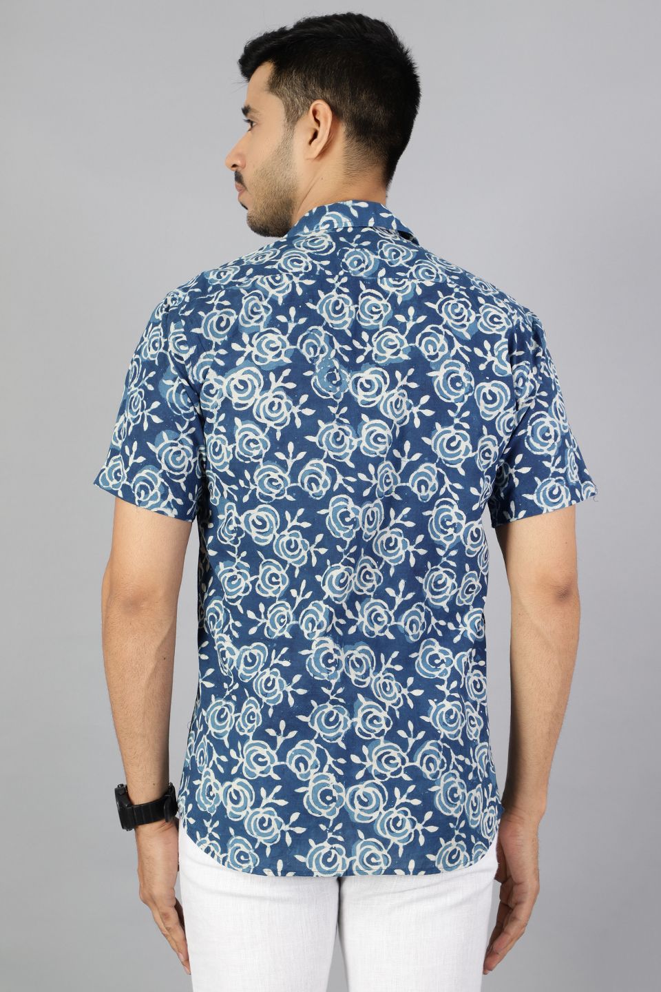 Jaipur 100% Cotton Blue Design Shirt