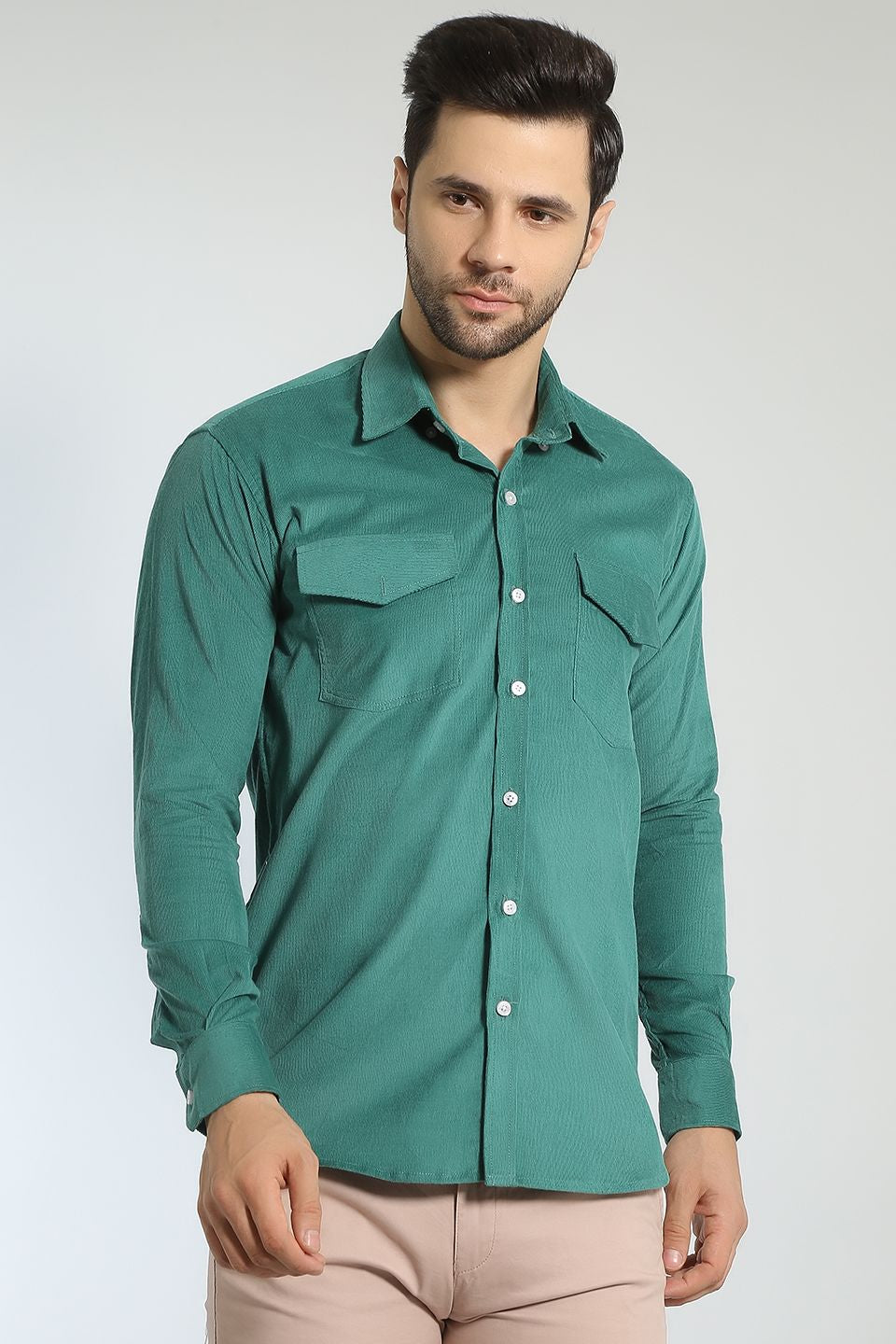 Corduroy Cotton Green 1 Shirt