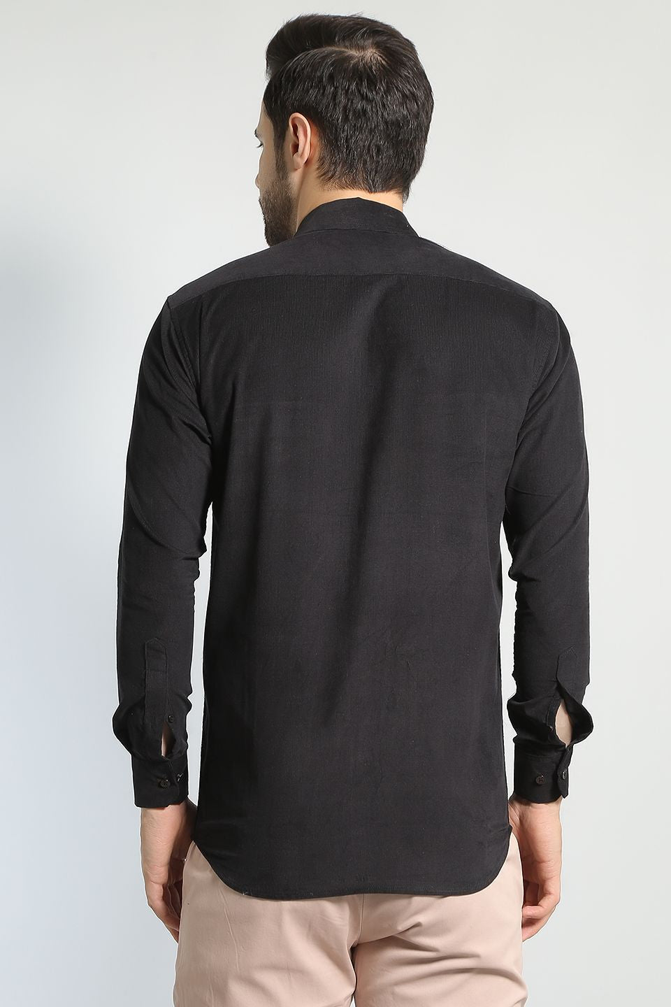 Corduroy Cotton Black Shirt