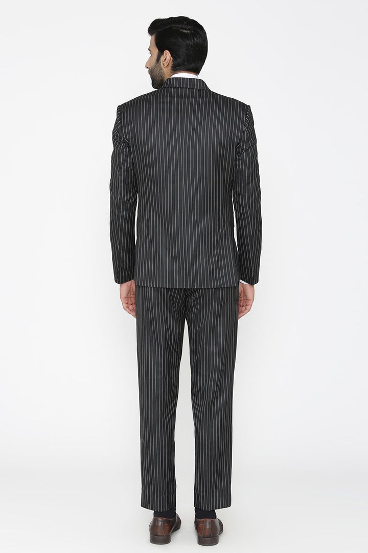 Polyester Cotton Black Suit