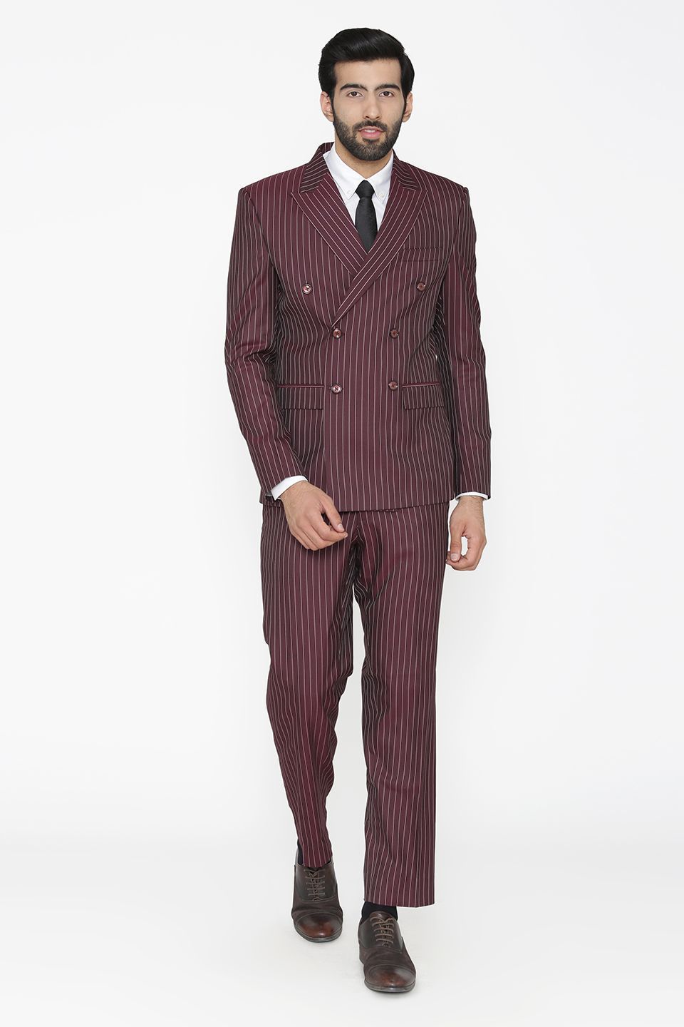 Polyester Cotton Red Suit