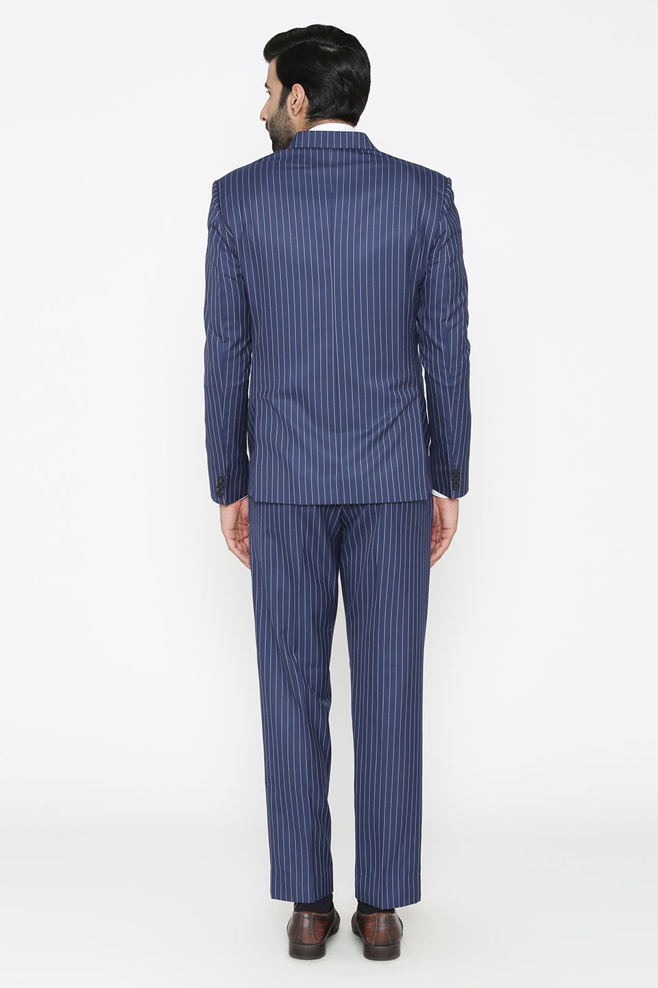 Polyester Cotton Blue Suit