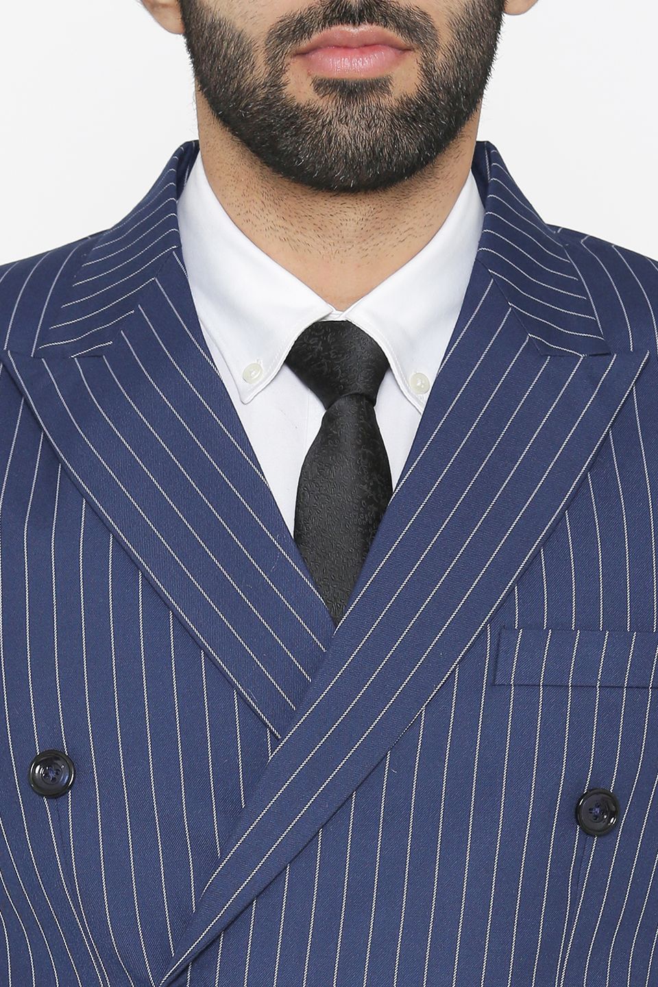 Polyester Cotton Blue Suit