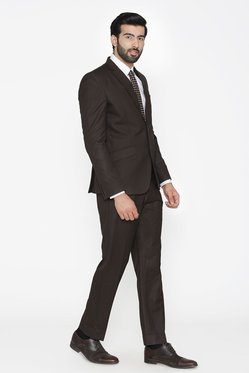 Polyester Cotton Black Suit