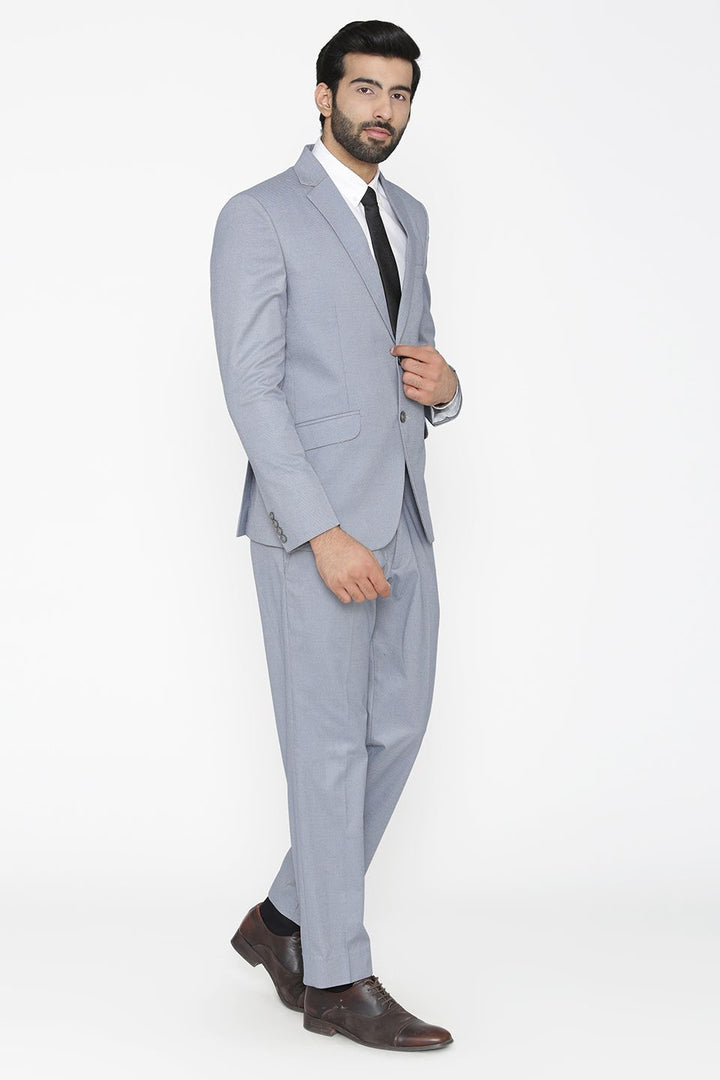 Poly Cotton Lycra  Blue Suit