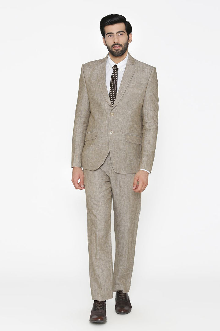 100% Pure Linen by Linen Club White Suit