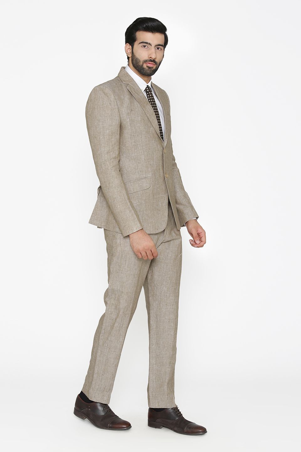 100% Pure Linen by Linen Club White Suit