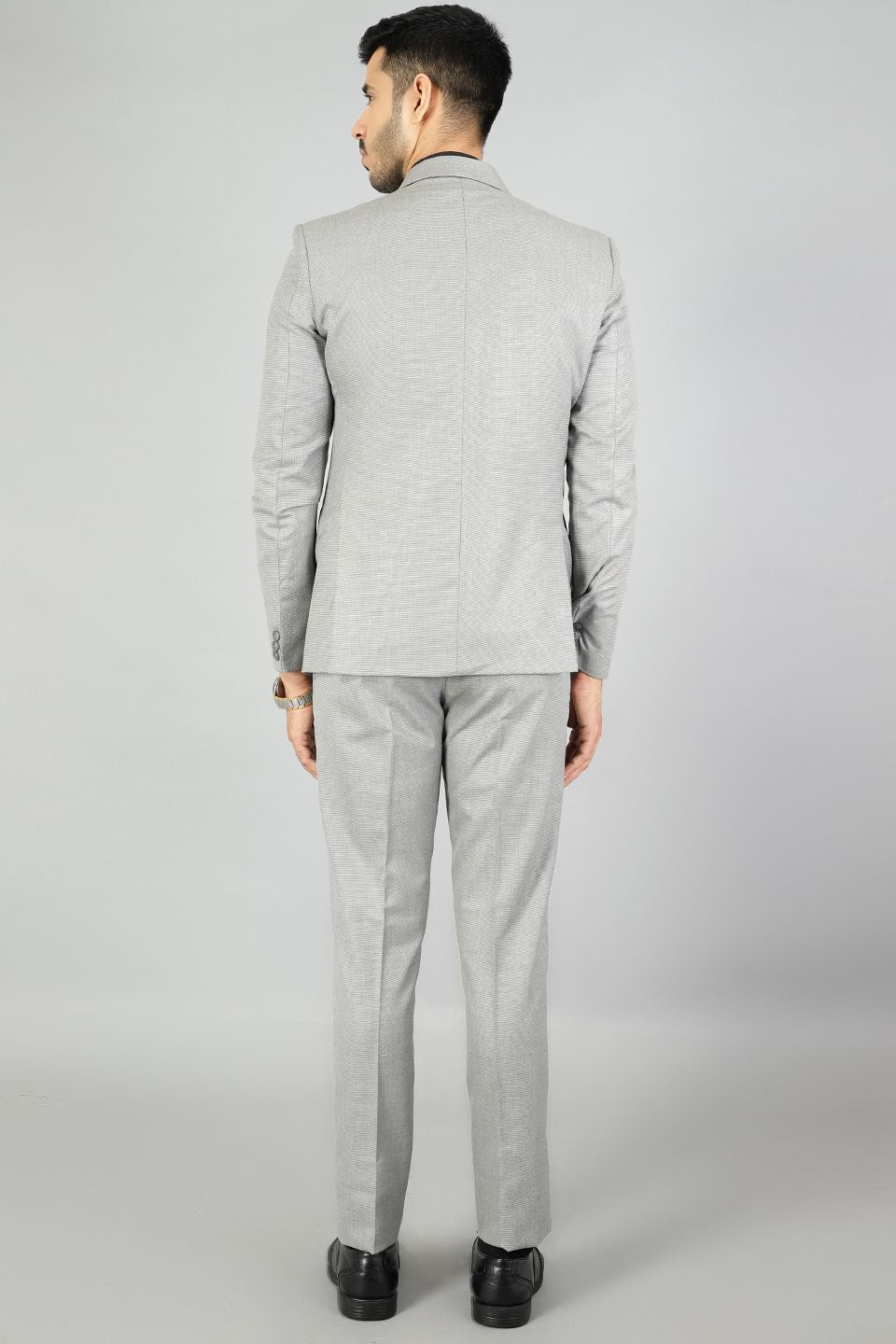 Polyester Cotton Plain Grey Suit