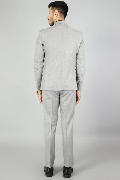 Polyester Cotton Plain Grey Suit