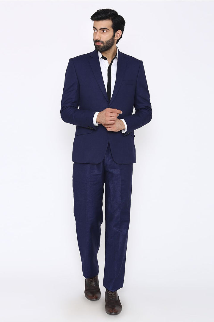 100% Linen Blue Suit