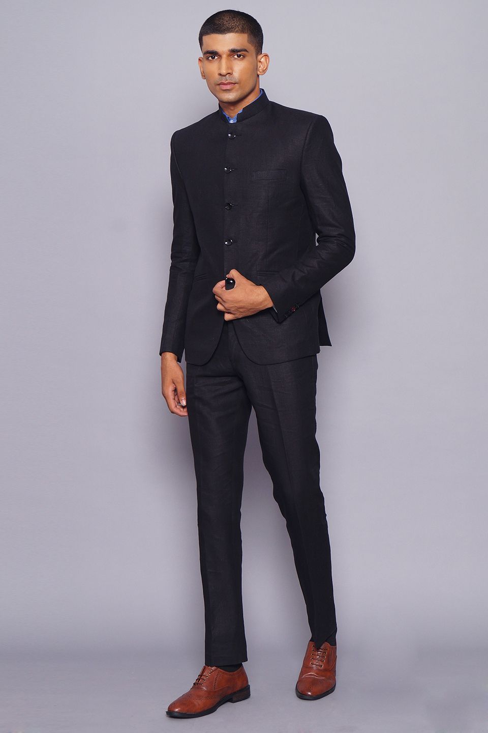 Pure Linen Black Suit