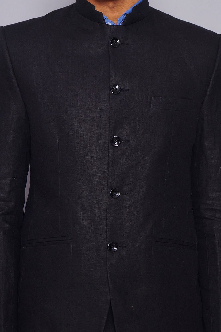 Pure Linen Black Suit