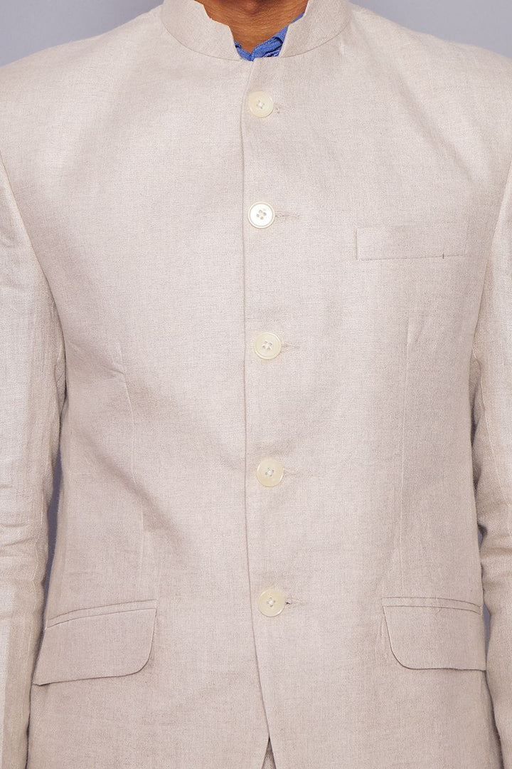 Pure Linen Cream Suit