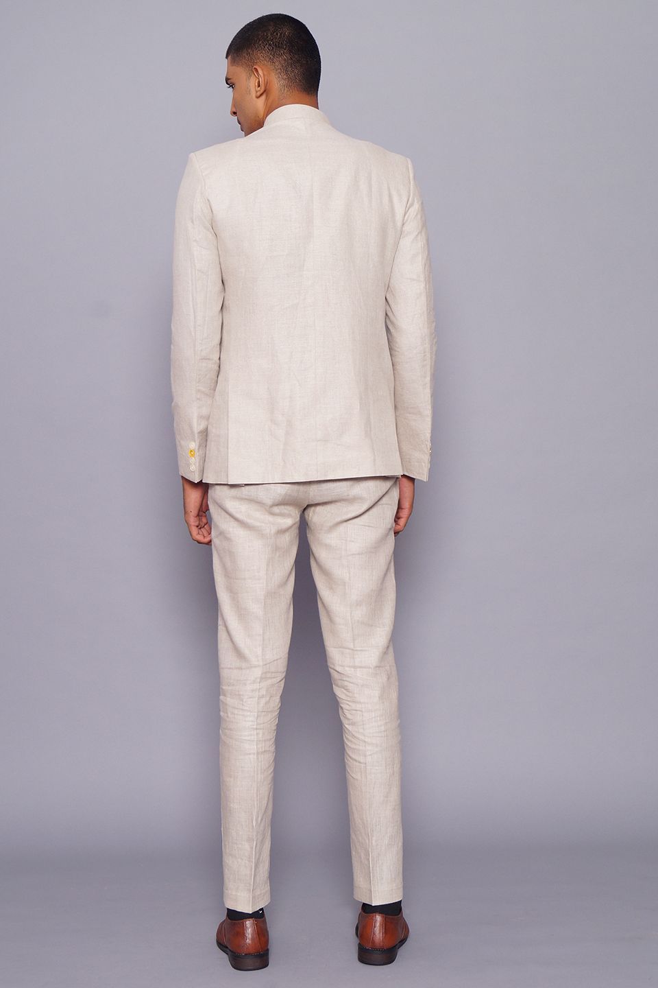 Pure Linen Cream Suit