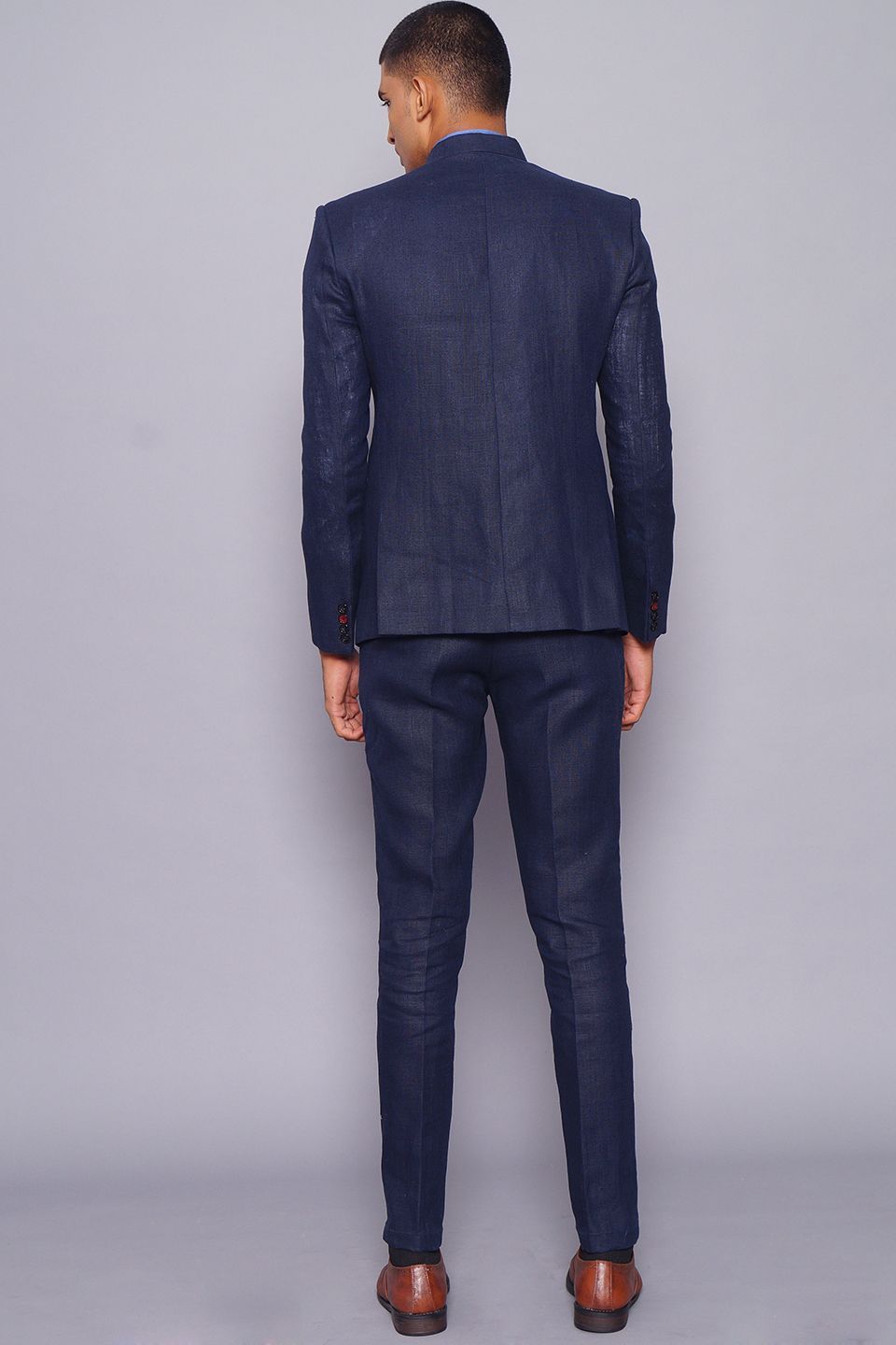 Pure Linen Blue Suit