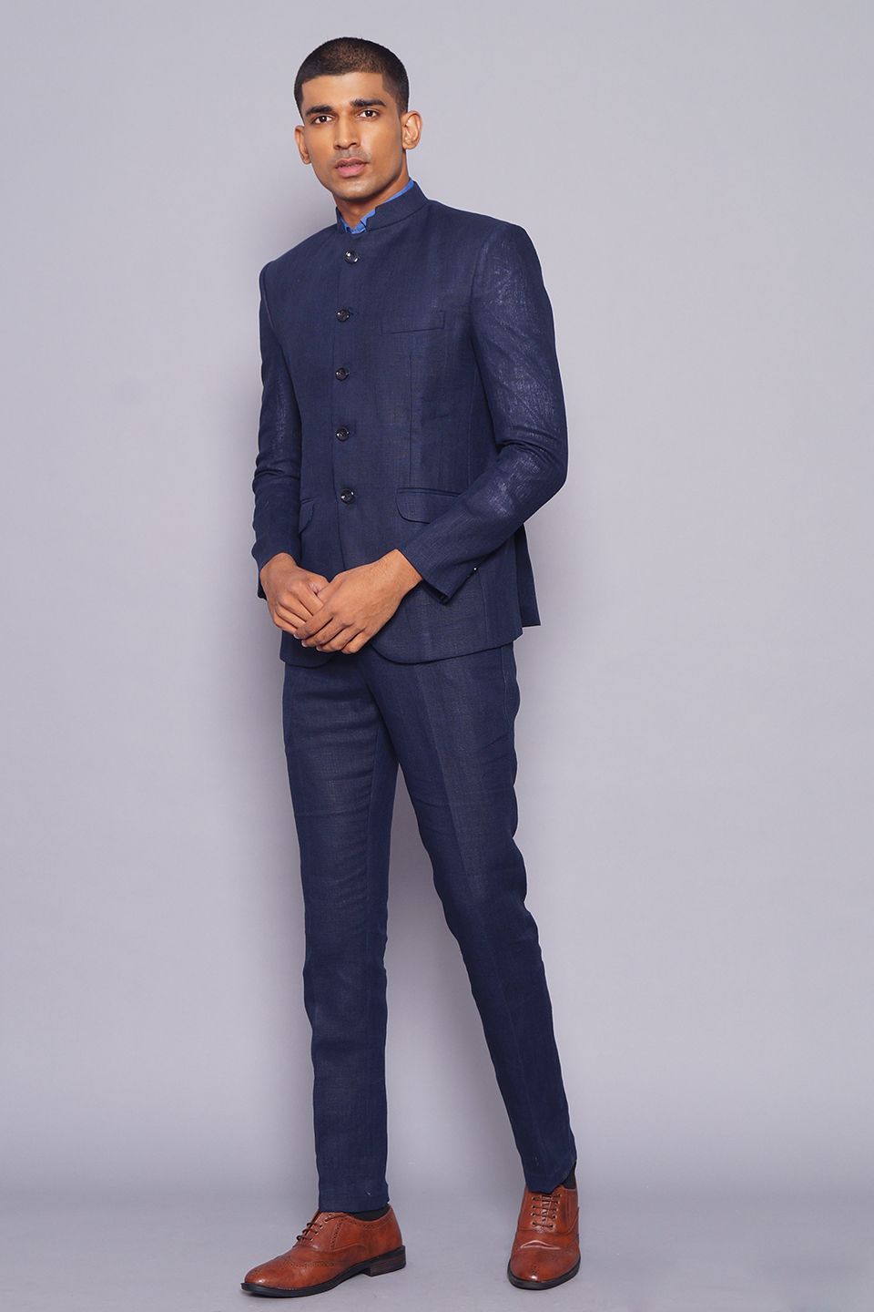 Pure Linen Blue Suit