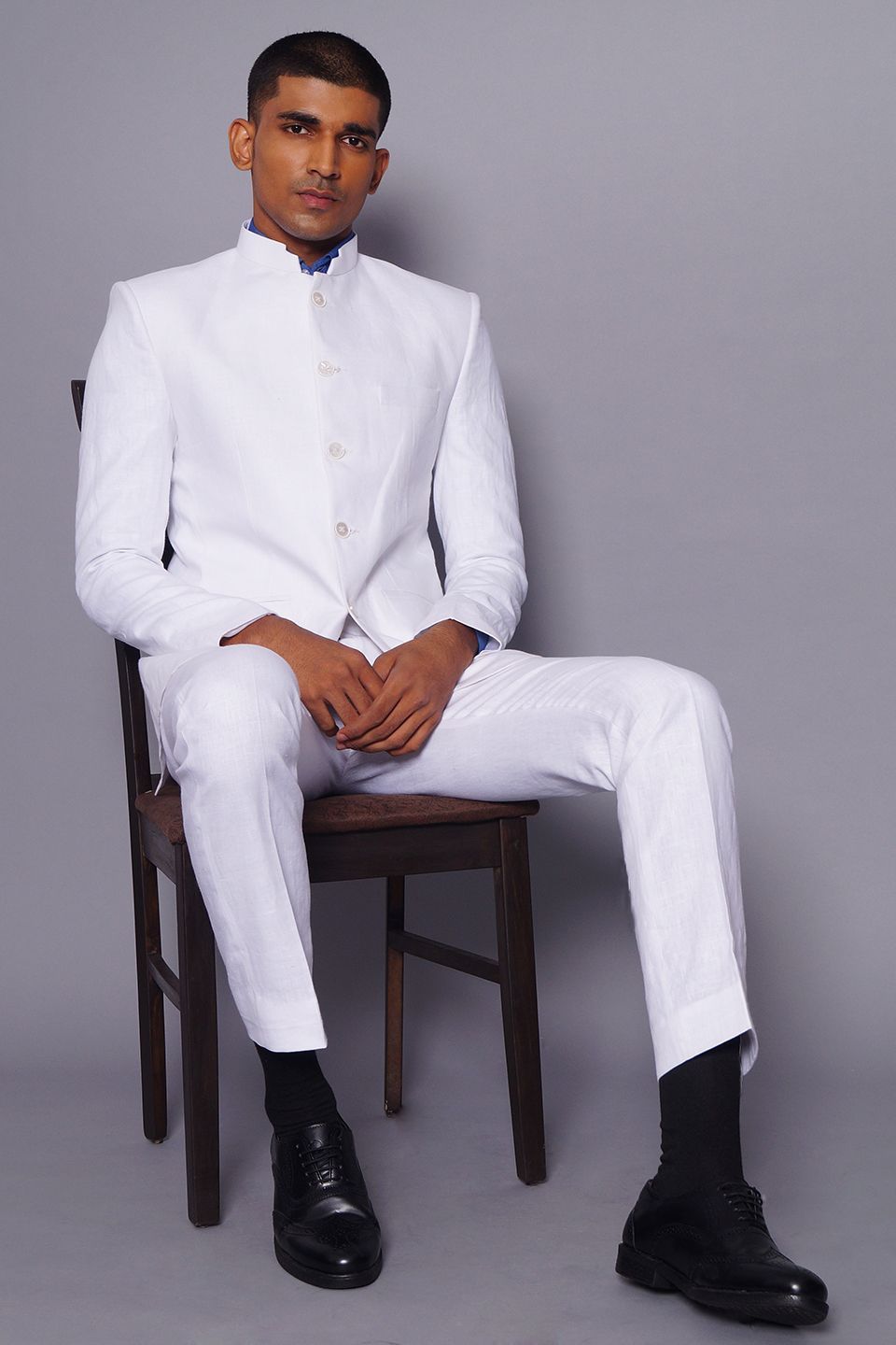 Pure Linen White Suit