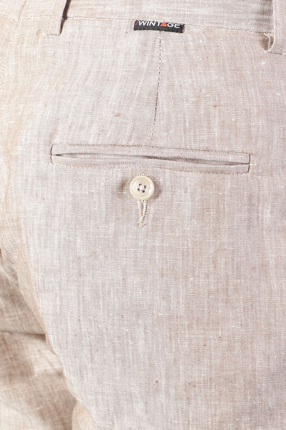 Men Linen Brown 2 Piece Suit
