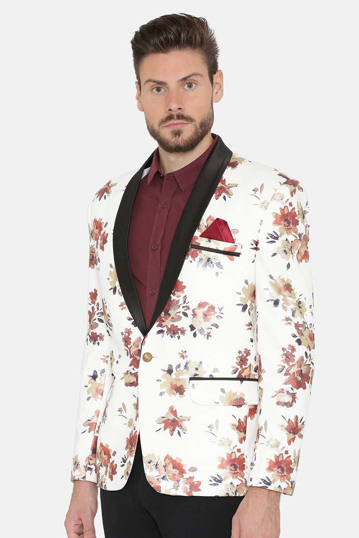 Digital Rayon Print MulticolouRed Tuxedo